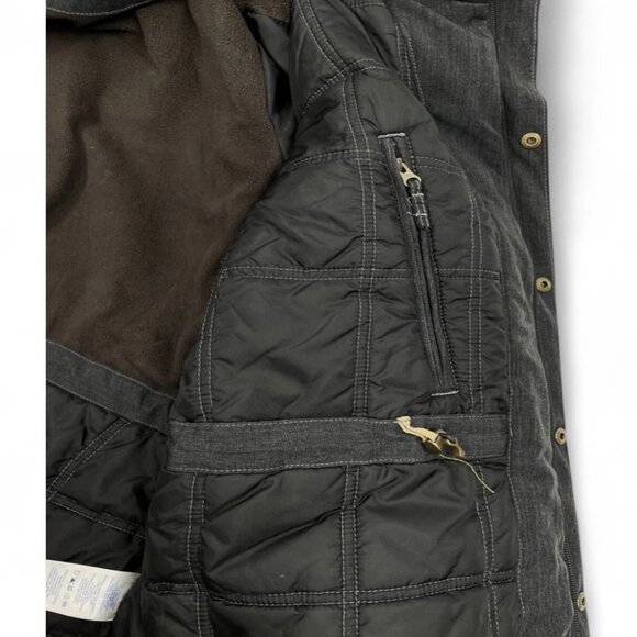 Land's End Men's Jacket Removable Hood Insulated Gray Winter Coat Parka Large - Picture 9 of 13